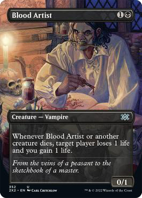 Blood Artist (Borderless)\nDouble Masters 2022 - Variants\nSingle\nMagic The Gathering
