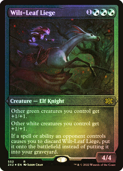 Wilt-Leaf Liege (Foil Etched)\nDouble Masters 2022 - Alternate Foil\nSingle\nMagic The Gathering