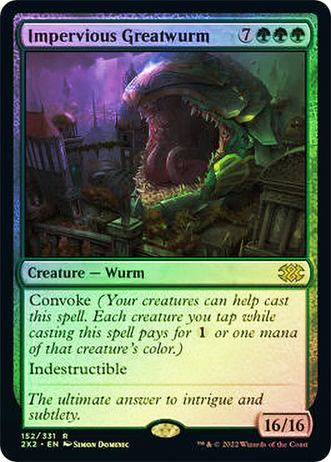 Impervious Greatwurm\nDouble Masters 2022\nSingle\nMagic The Gathering