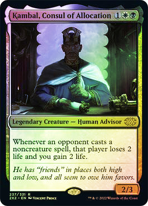 Kambal, Consul of Allocation\nDouble Masters 2022\nSingle\nMagic The Gathering