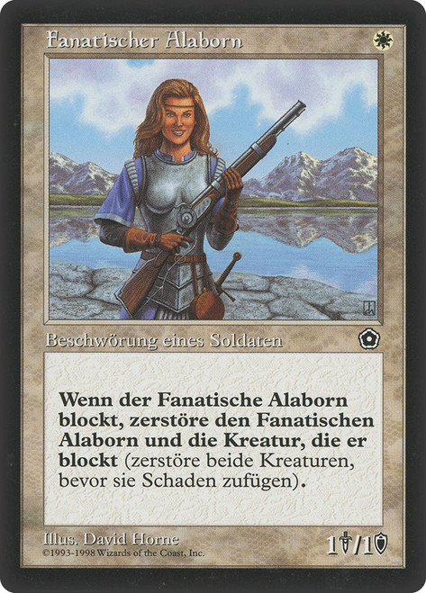 Alaborn Zealot\nPortal: Second Age - German\nSingle\nMagic The Gathering