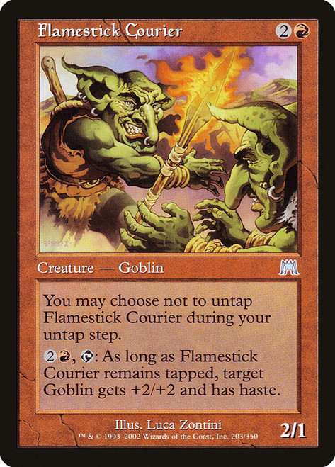 Flamestick Courier\nOnslaught\nSingle\nMagic The Gathering