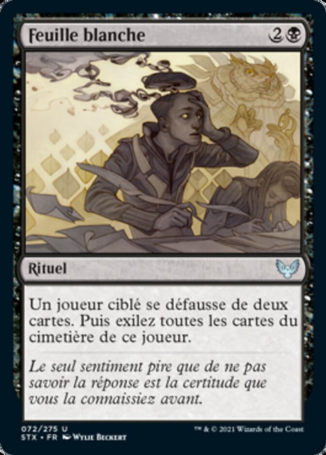 Go Blank\nStrixhaven: School of Mages - French\nSingle\nMagic The Gathering
