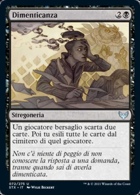 Go Blank\nStrixhaven: School of Mages - Italian\nSingle\nMagic The Gathering