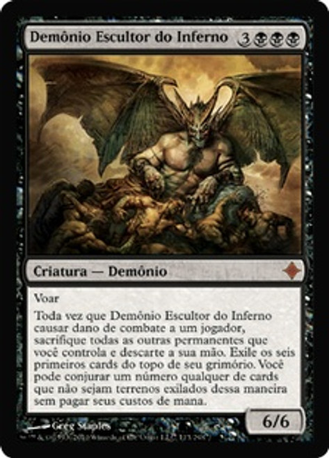 Hellcarver Demon\nRise of the Eldrazi - Portuguese\nSingle\nMagic The Gathering