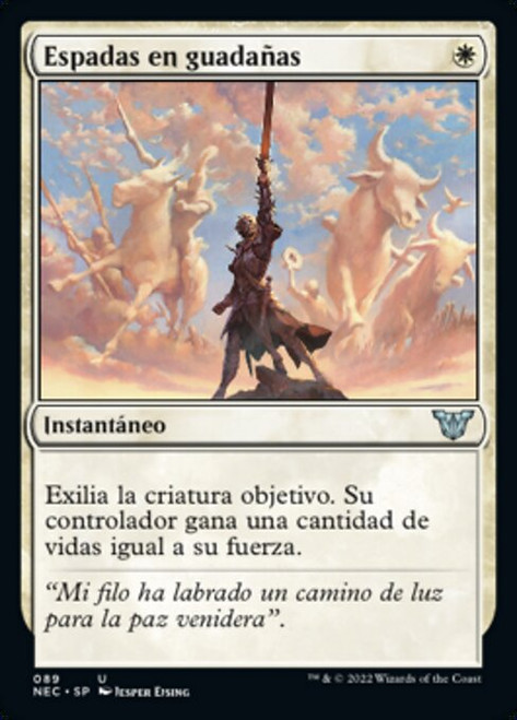 Swords to Plowshares\nKamigawa: Neon Dynasty Commander - Spanish\nSingle\nMagic The Gathering