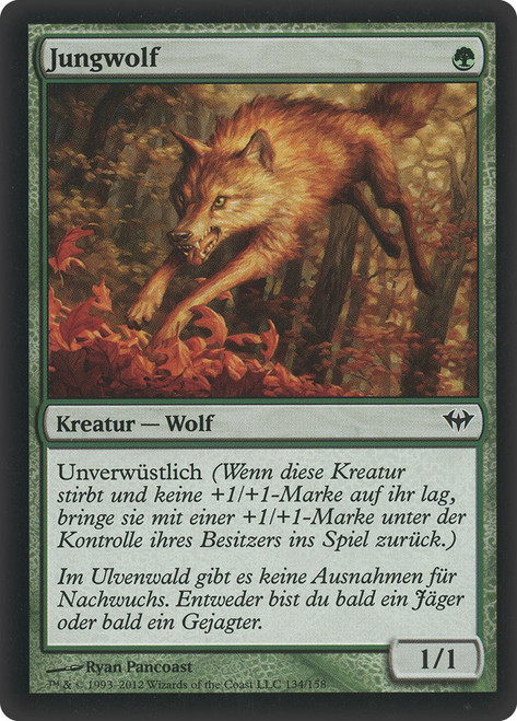Young Wolf\nDark Ascension - German\nSingle\nMagic The Gathering