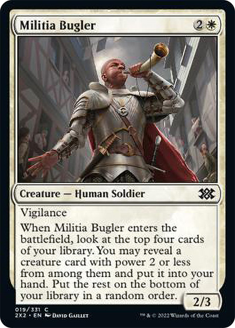 Militia Bugler\nDouble Masters 2022\nSingle\nMagic The Gathering