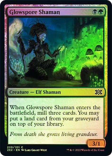 Glowspore Shaman\nDouble Masters 2022\nSingle\nMagic The Gathering