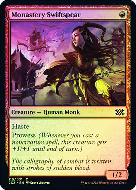 Monastery Swiftspear\nDouble Masters 2022\nSingle\nMagic The Gathering