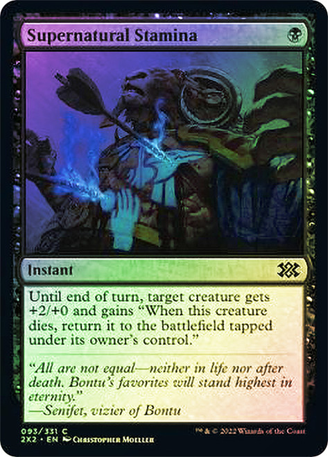 Supernatural Stamina\nDouble Masters 2022\nSingle\nMagic The Gathering