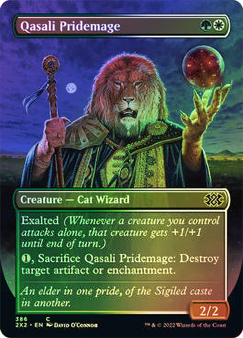 Qasali Pridemage (Borderless)\nDouble Masters 2022 - Variants\nSingle\nMagic The Gathering