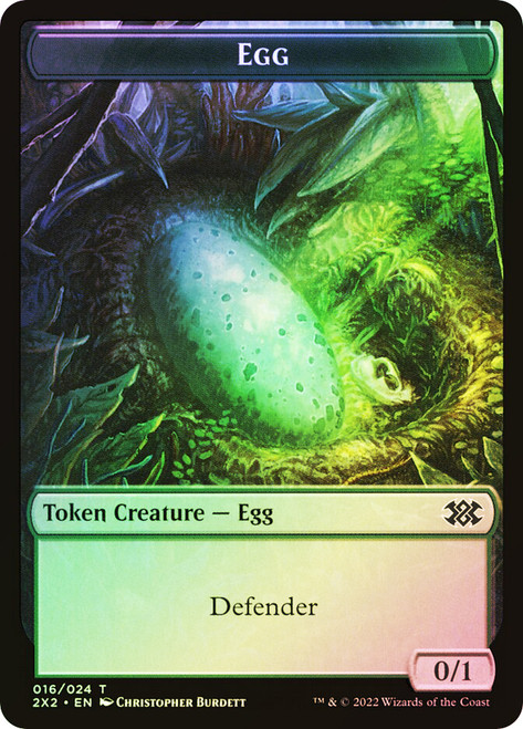 {Egg Token} // {Knight Token}
Double Masters 2022
Single
Magic: The Gathering