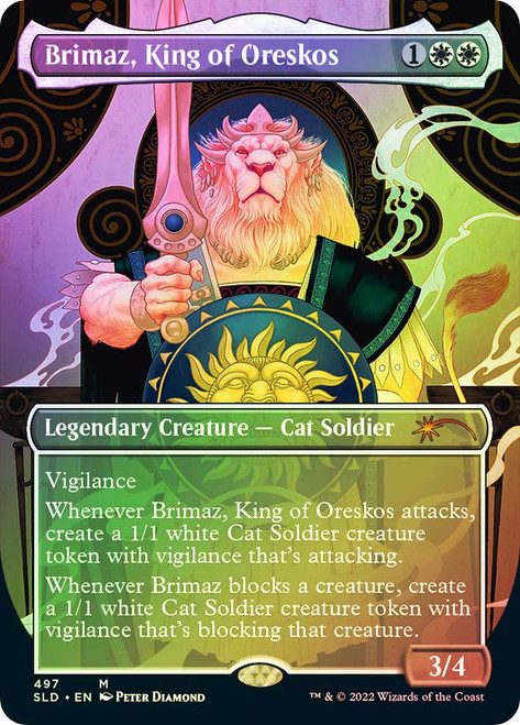 Brimaz, King of Oreskos (Secret Lair) (Borderless)\nPromo: General\nSingle\nMagic The Gathering