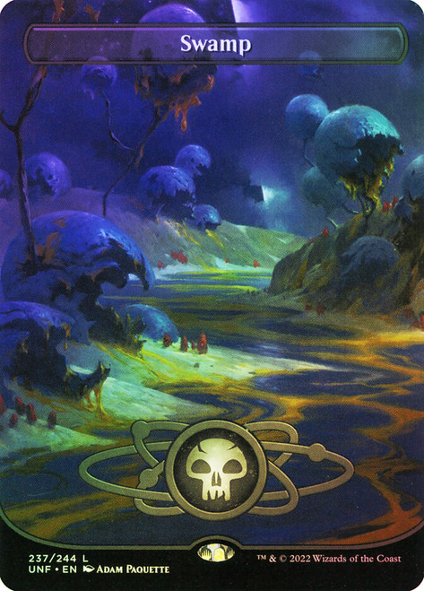 Swamp (#237) (Borderless)\nUnfinity\nSingle\nMagic The Gathering