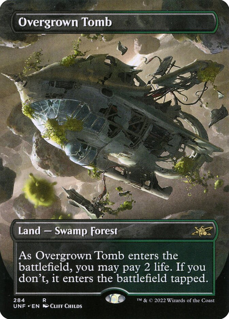 Overgrown Tomb (Borderless)\nUnfinity - Variants\nSingle\nMagic The Gathering