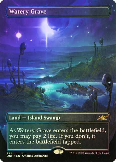 Watery Grave (Borderless) (Galaxy Foil) | Unfinity - Variants 