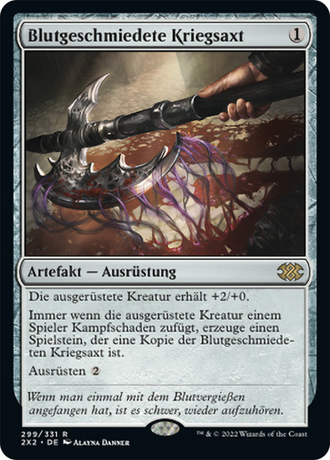Bloodforged Battle-Axe\nDouble Masters 2022 - German\nSingle\nMagic The Gathering