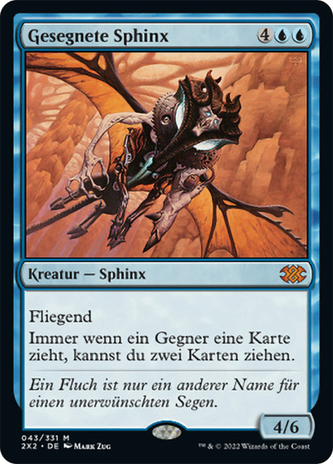 Consecrated Sphinx\nDouble Masters 2022 - German\nSingle\nMagic The Gathering