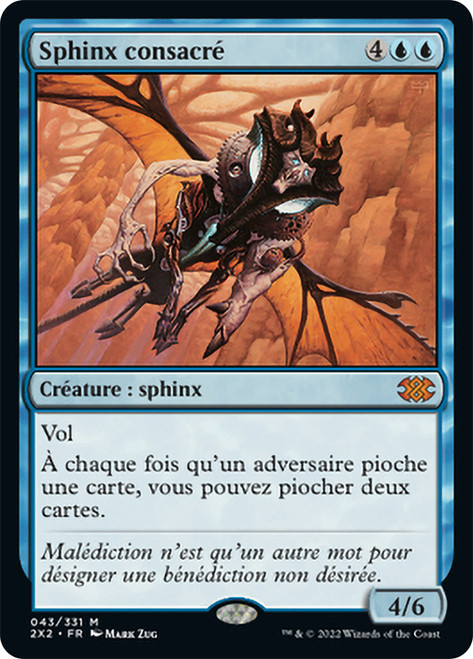Consecrated Sphinx\nDouble Masters 2022 - French\nSingle\nMagic The Gathering