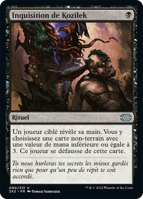 Inquisition of Kozilek\nDouble Masters 2022 - French\nSingle\nMagic The Gathering