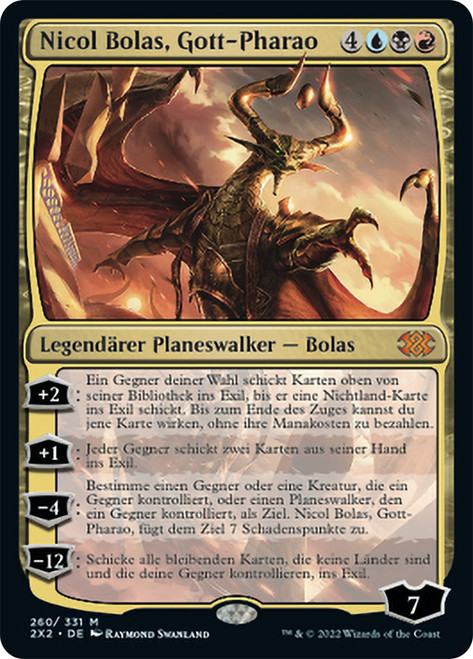 Nicol Bolas, God-Pharaoh\nDouble Masters 2022 - German\nSingle\nMagic The Gathering