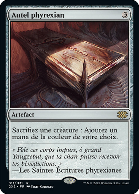 Phyrexian Altar\nDouble Masters 2022 - French\nSingle\nMagic The Gathering