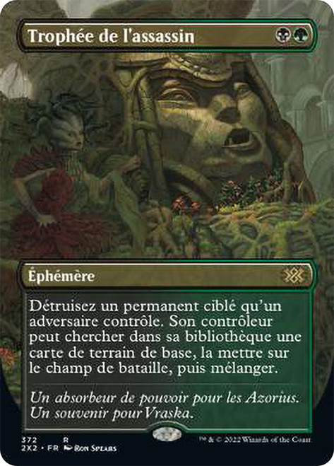 Assassin's Trophy (Borderless)\nDouble Masters 2022 - Variants - French\nSingle\nMagic The Gathering