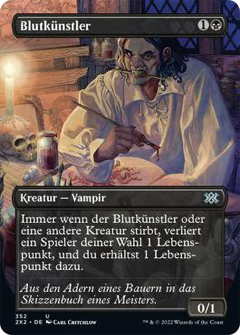Blood Artist (Borderless)\nDouble Masters 2022 - Variants - German\nSingle\nMagic The Gathering