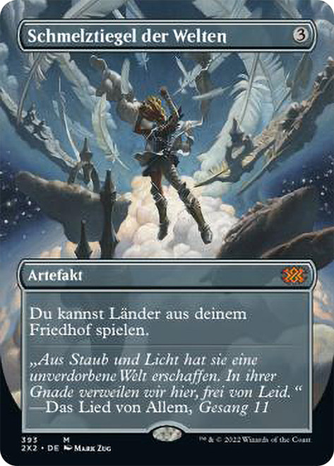 Crucible of Worlds (Borderless)\nDouble Masters 2022 - Variants - German\nSingle\nMagic The Gathering