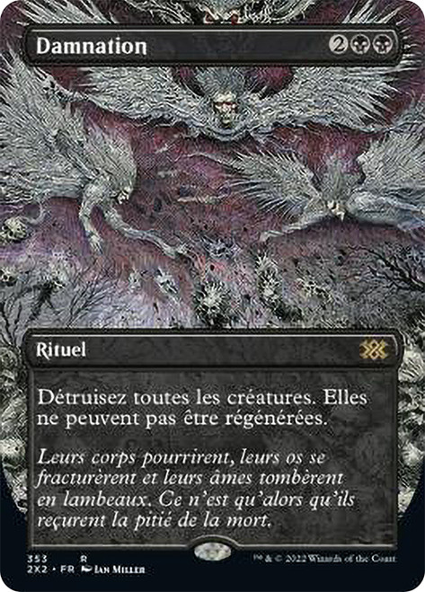 Damnation (Borderless)\nDouble Masters 2022 - Variants - French\nSingle\nMagic The Gathering