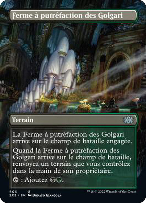 Golgari Rot Farm (Borderless)\nDouble Masters 2022 - Variants - French\nSingle\nMagic The Gathering