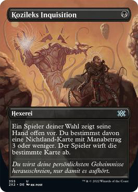 Inquisition of Kozilek (Borderless)\nDouble Masters 2022 - Variants - German\nSingle\nMagic The Gathering