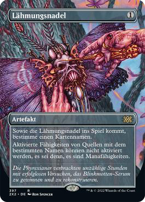 Pithing Needle (Borderless)\nDouble Masters 2022 - Variants - German\nSingle\nMagic The Gathering