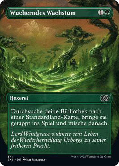 Rampant Growth (Borderless)\nDouble Masters 2022 - Variants - German\nSingle\nMagic The Gathering