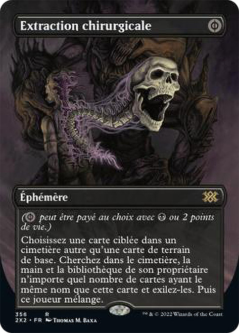 Surgical Extraction (Borderless)\nDouble Masters 2022 - Variants - French\nSingle\nMagic The Gathering