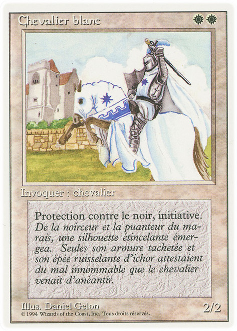 White Knight\n3rd Edition / Revised - French\nSingle\nMagic The Gathering