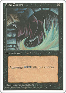 Dark Ritual\n4th Edition - Italian\nSingle\nMagic The Gathering