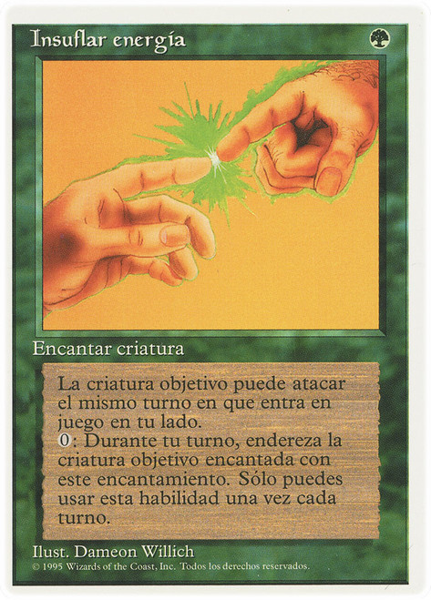 Instill Energy\n4th Edition - Spanish\nSingle\nMagic The Gathering