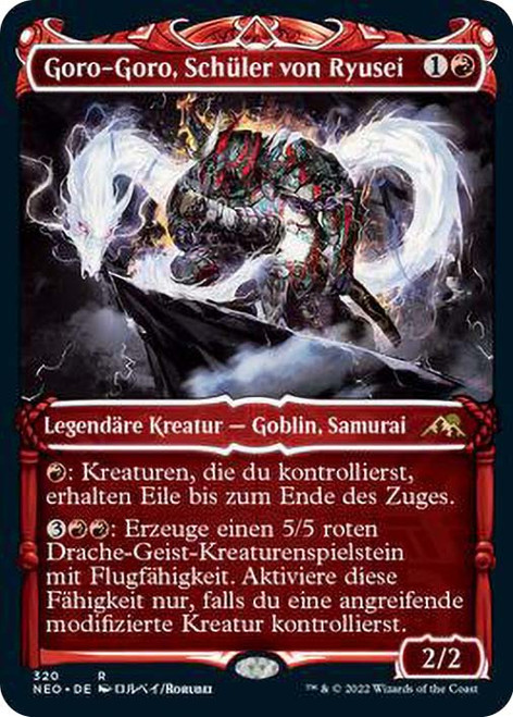 Goro-Goro, Disciple of Ryusei (Showcase)\nKamigawa: Neon Dynasty - Variants - German\nSingle\nMagic The Gathering