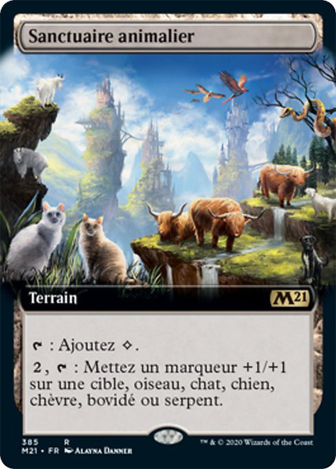 Animal Sanctuary (Extended Art)\nCore Set 2021 - Variants - French\nSingle\nMagic The Gathering