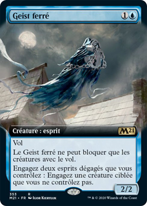 Shacklegeist (Extended Art)\nCore Set 2021 - Variants - French\nSingle\nMagic The Gathering