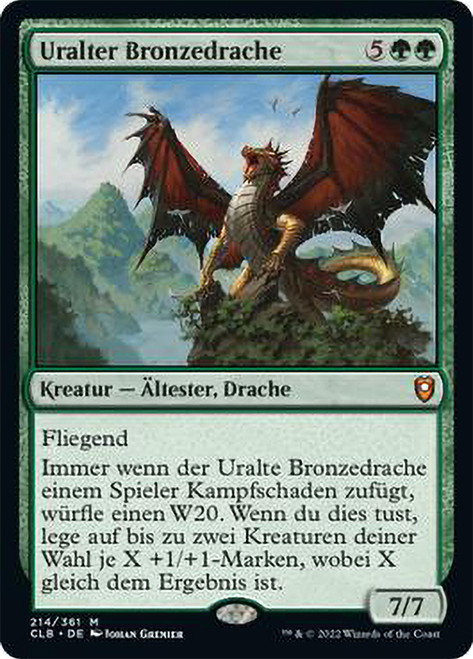Ancient Bronze Dragon\nCommander Legends: Battle for Baldur's Gate - German\nSingle\nMagic The Gathering