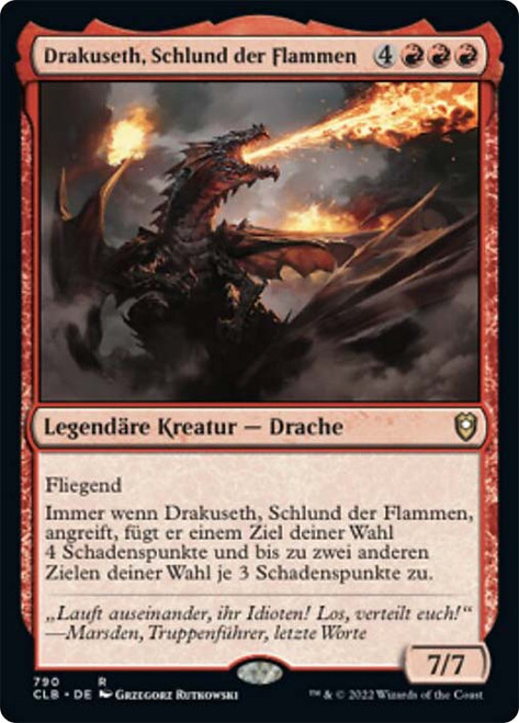 Drakuseth, Maw of Flames\nCommander Legends: Battle for Baldur's Gate - German\nSingle\nMagic The Gathering