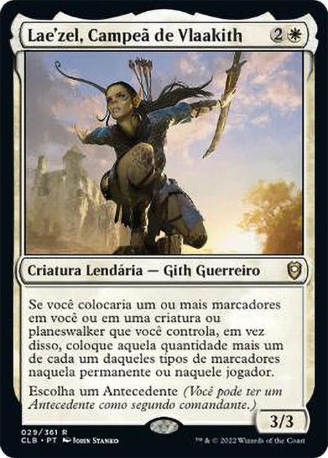 Lae'zel, Vlaakith's Champion\nCommander Legends: Battle for Baldur's Gate - Portuguese\nSingle\nMagic The Gathering