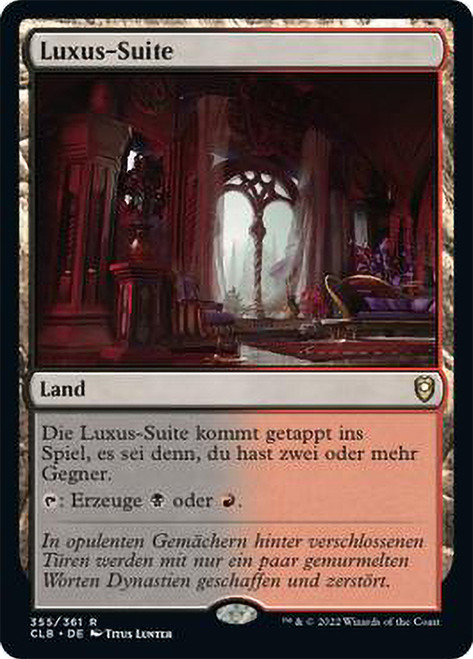 Luxury Suite\nCommander Legends: Battle for Baldur's Gate - German\nSingle\nMagic The Gathering