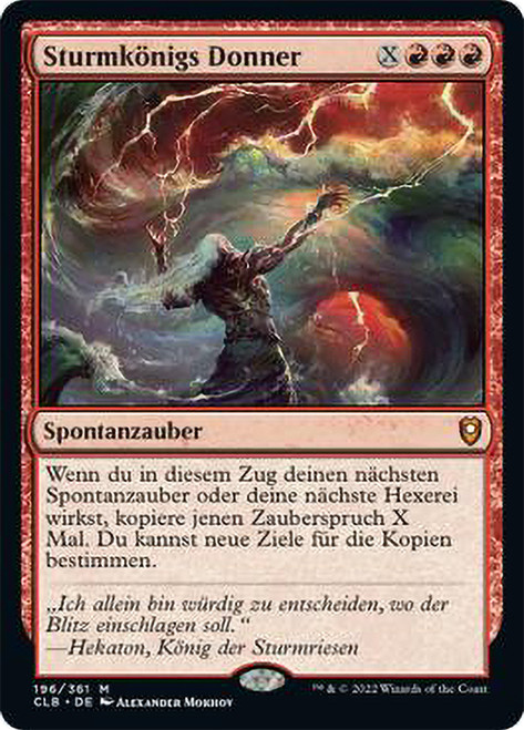 Storm King's Thunder\nCommander Legends: Battle for Baldur's Gate - German\nSingle\nMagic The Gathering