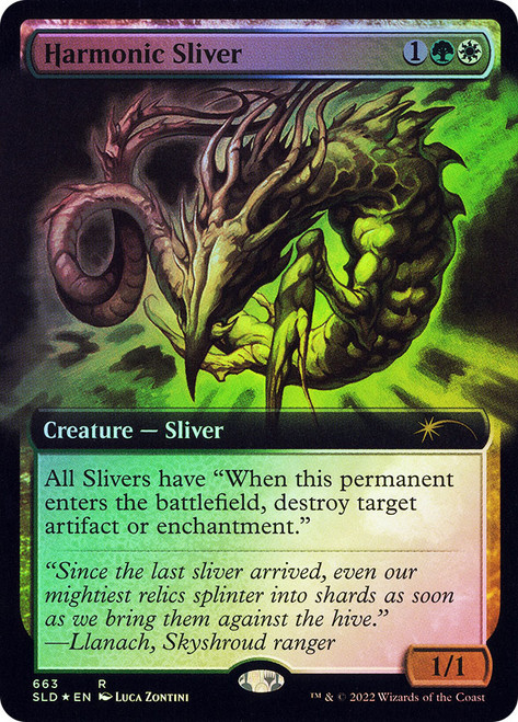 Harmonic Sliver (Secret Lair) (Extended Art)\nPromo: General\nSingle\nMagic The Gathering