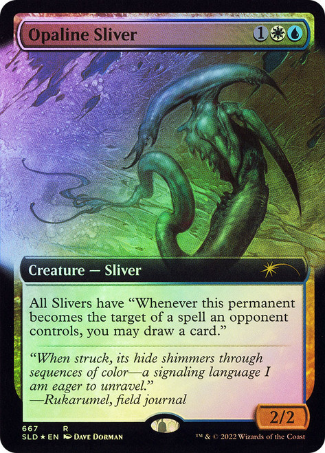 Opaline Sliver (Secret Lair) (Extended Art)\nPromo: General\nSingle\nMagic The Gathering
