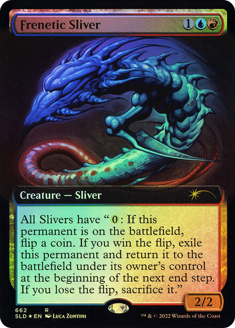Frenetic Sliver (Secret Lair) (Extended Art)\nPromo: General\nSingle\nMagic The Gathering